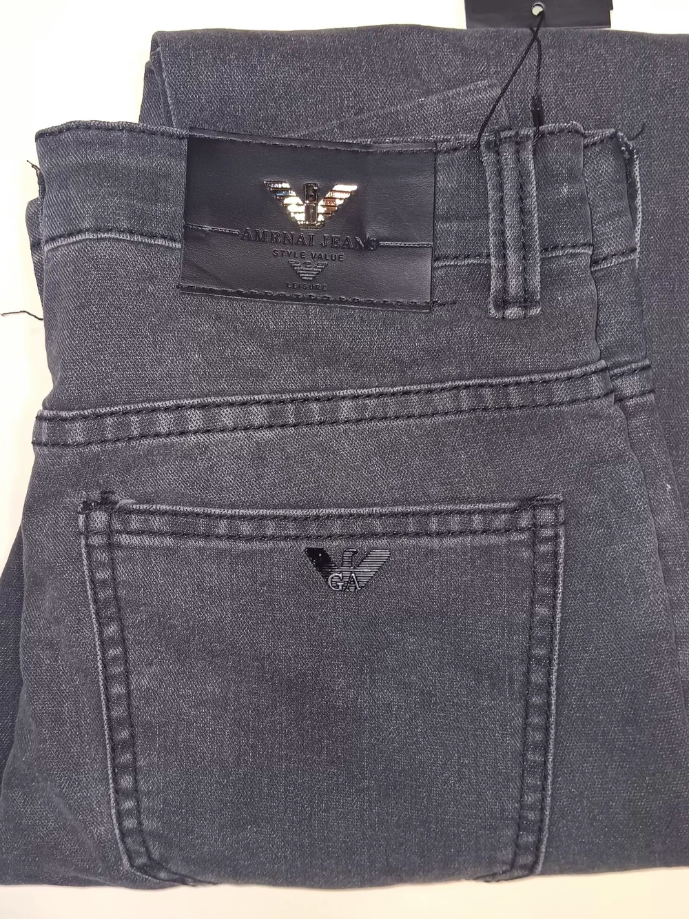 Armani Jeans Women's Charcoal Slim Straight Denim